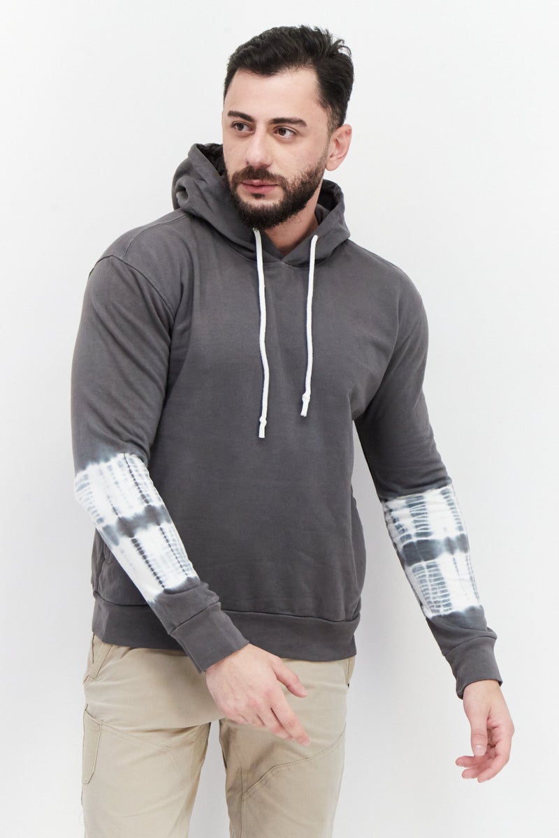 Sovereign Code سويت شيرت رجالي بغطاء رأس بتصميم تيدي داي، رمادي - Image 1