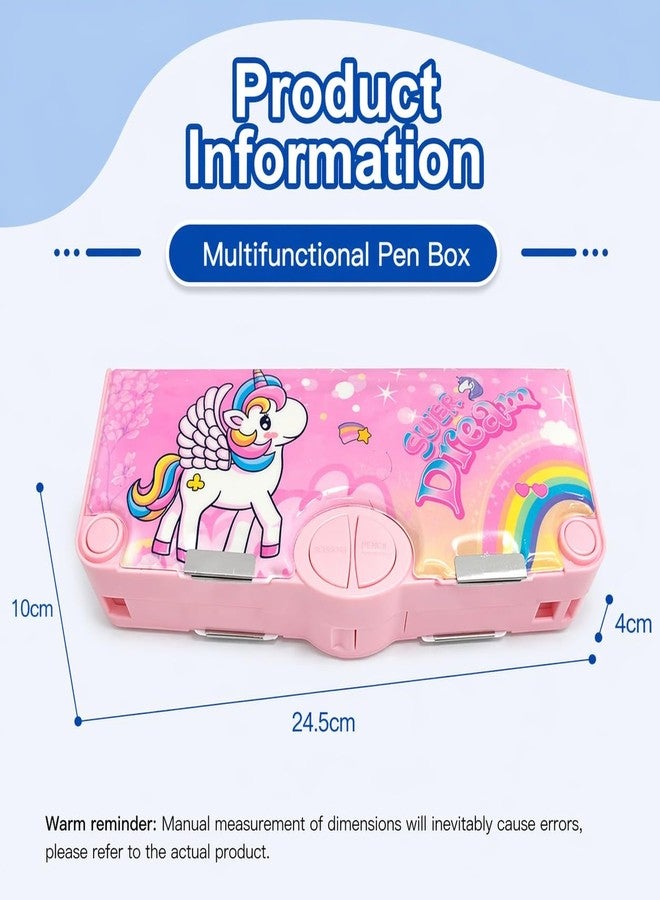 SMAX Plastic Multifunctional Pencil Box For Kids,Space Theme Pencil Case,Magnetic Pencil Box,Pop Up Pencil Box With Buttons,Space Theme Return Gifts For Kids,Boys&Girls (Multicolor) (Design_3) - Image 4