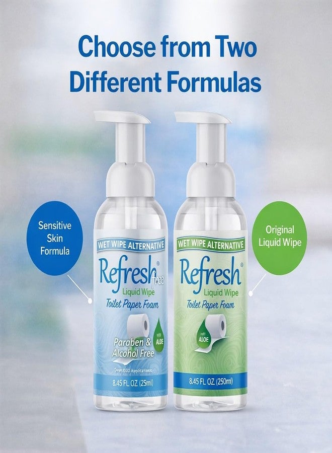 Refresh Liquid Wipe Toilet Paper Foam – Eco-Friendly Flushable Wet Wipe Alternative, Cleanses & Soothes with Witch Hazel & Aloe, Septic & Plumbing Safe, 250ml (8.45 oz) (1 Pack) - Image 3