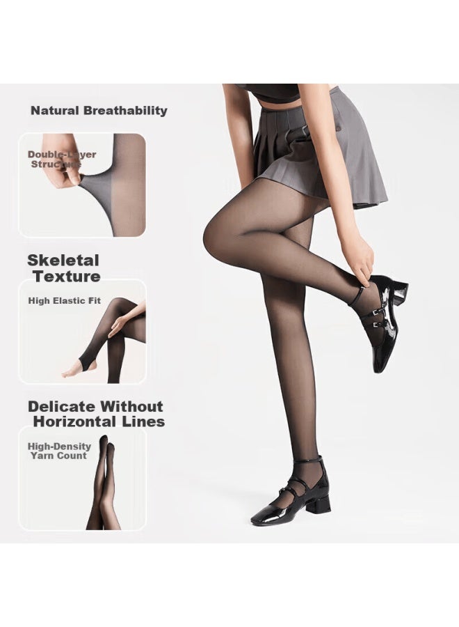 Ubras Yu Shuxin Edition Anti-snag Skin-enhancing Tights Leggings Stockings 2800d Closed-toe Black L - Image 1