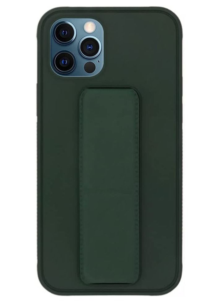 VITION Case Cover For iPhone 12 Pro Max, Finger Grip Phone Holder Case Car Magnetic Multi-function 3 in 1 Shockproof Back Cover Protective Case (iPhone 12 Pro Max dark green) - Image 3