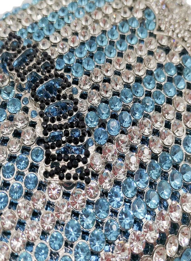 DJBM Luxury Women Popcorn Rhinestone Clutch Evening Bag Crystal Clutch Purses Diamond Clutch for Women Evening Party, Blue - Image 5
