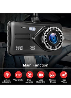 Generic Dual Lens Vehicle Blackbox DVR 1296p Super HD Night Vision Infrared Sensor  - Image 3