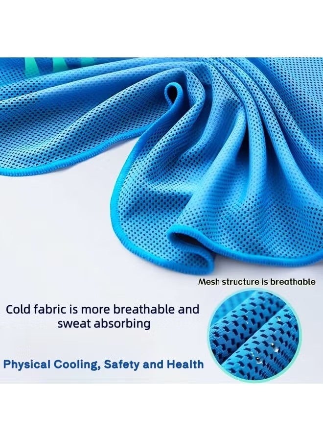 2 Pack Cooling Hoodie Towels, Quick Dry Sports Cooling Towel for Neck and Face, Instant Cooling Ice Towels for Gym, Camping Sun Protection Cooling Headband Scarf - Image 3