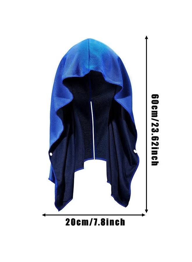 2 Pack Cooling Hoodie Towels, Quick Dry Sports Cooling Towel for Neck and Face, Instant Cooling Ice Towels for Gym, Camping Sun Protection Cooling Headband Scarf - Image 2