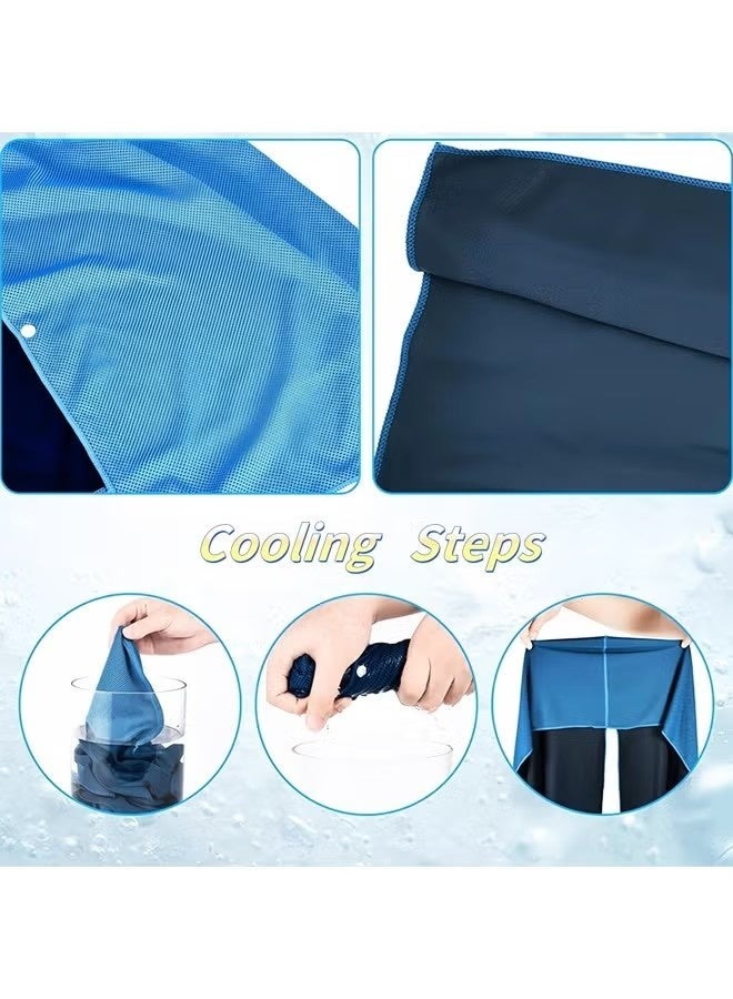 2 Pack Cooling Hoodie Towels, Quick Dry Sports Cooling Towel for Neck and Face, Instant Cooling Ice Towels for Gym, Camping Sun Protection Cooling Headband Scarf - Image 4