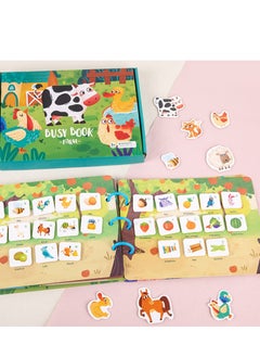 KASTWAVE Quiet Book for Young Children, 2 Pieces of Baby Early Education Scene Layout Sticker Puzzle Toy Dinosaur Animal Interactive Cognitive Book Suitable for Children to Develop Learning Skills  - Image 2