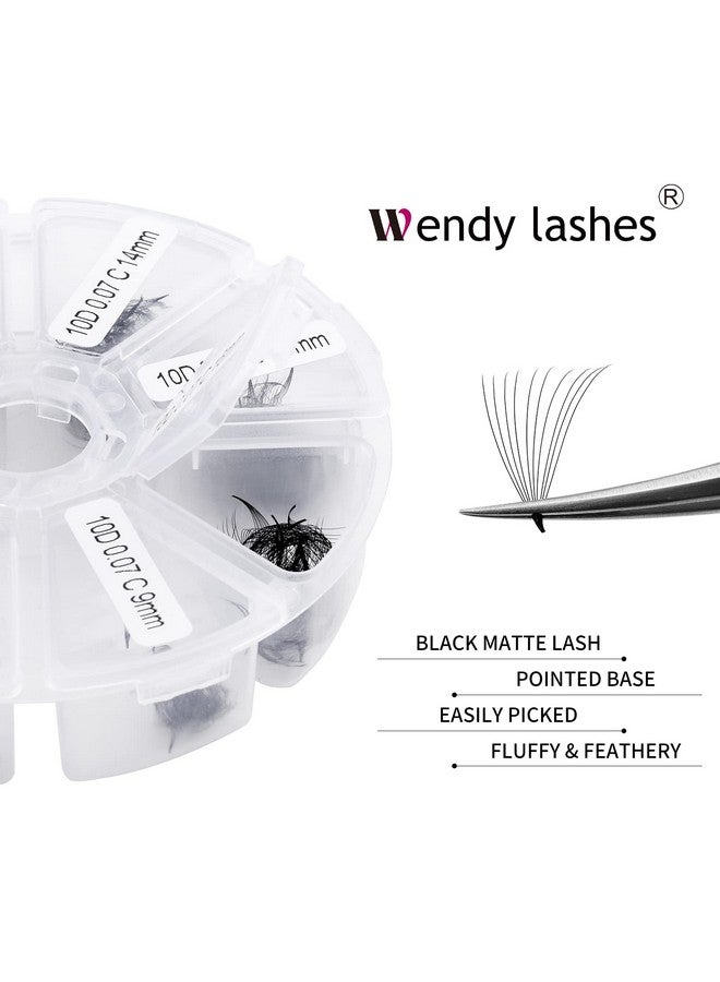 WENDY LASHES Premade Fans Eyelash Extension 500 Fans Handmade Loose Volume Lashes Mutiple Options 10D Premade Fans 0.07Mm Thickness Cd Curl 916Mm1320Mm Volume Eyelash Extensions By Wendylashes - Image 4