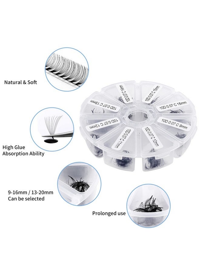 WENDY LASHES Premade Fans Eyelash Extension 500 Fans Handmade Loose Volume Lashes Mutiple Options 10D Premade Fans 0.07Mm Thickness Cd Curl 916Mm1320Mm Volume Eyelash Extensions By Wendylashes - Image 3