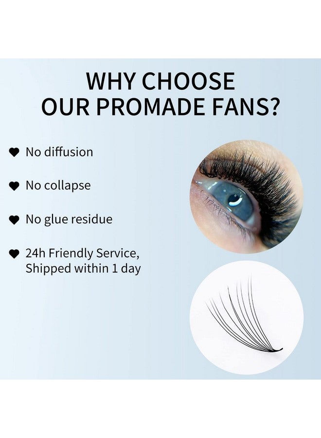 WENDY LASHES Premade Fans Eyelash Extension 500 Fans Handmade Loose Volume Lashes Mutiple Options 10D Premade Fans 0.07Mm Thickness Cd Curl 916Mm1320Mm Volume Eyelash Extensions By Wendylashes - Image 5