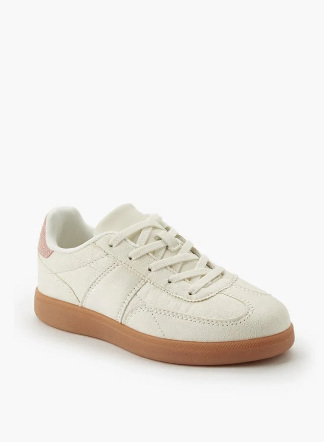 ليتل ميسي Girls Lace-Up Sneakers
