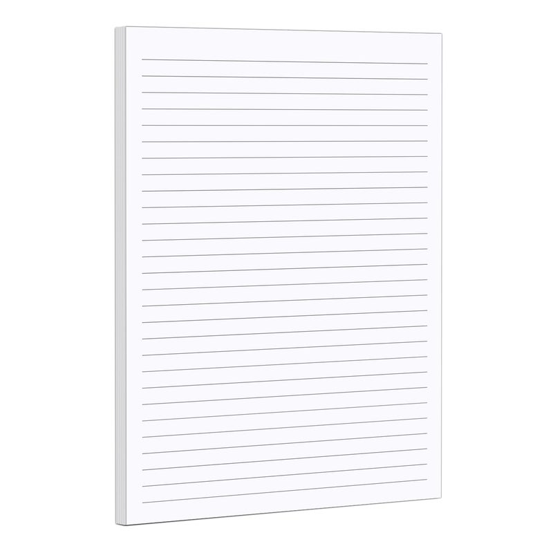 321Done Ruled Notepad - 50 Sheets (5.5" x 8.5") - Luxury Planning Note Pad with Lines - Thick Premium Paper - Made in USA - Plain White - Image 1