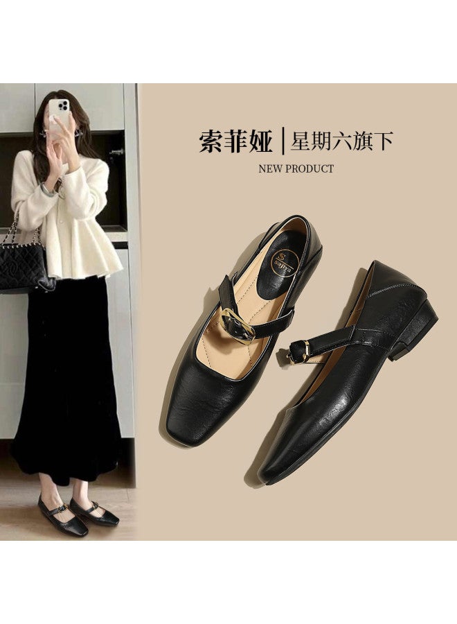SAFIYA Saturday's Mary Jane Women's Shoes 2025 New Spring/autumn Versatile Fashion Shoes Women's Flats Shallow Opening Commuter Shoes - Image 3