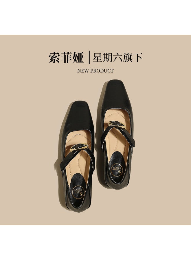 SAFIYA Saturday's Mary Jane Women's Shoes 2025 New Spring/autumn Versatile Fashion Shoes Women's Flats Shallow Opening Commuter Shoes - Image 4