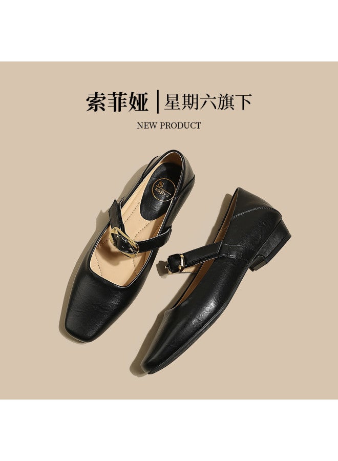 SAFIYA Saturday's Mary Jane Women's Shoes 2025 New Spring/autumn Versatile Fashion Shoes Women's Flats Shallow Opening Commuter Shoes - Image 5