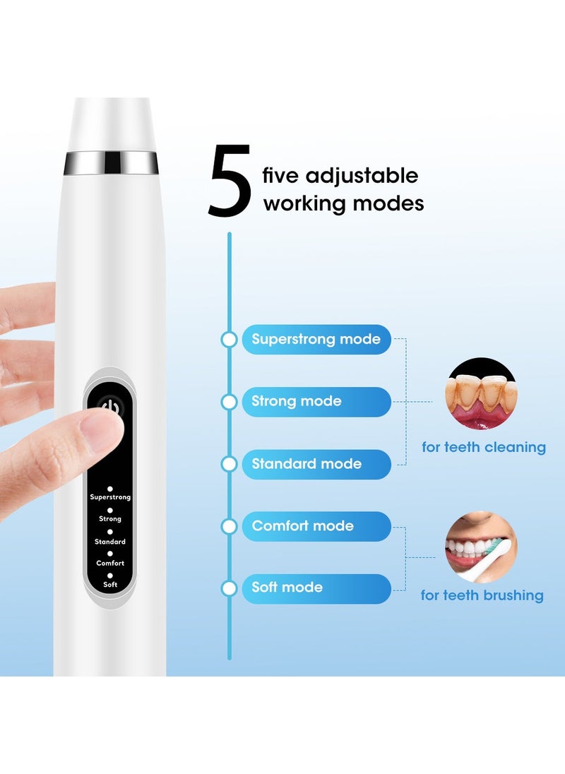 DubaiGallery - Teeth Cleaner For Teeth Cleaning Tool Kit, Electric Oral Cleaner, With Replaceable Cleaning Heads - Image 1