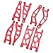 POLANTA Aluminum Alloy Front Rear Upper Lower Swing Arms Upgrade Parts for ARRMA 118 Granite GROM114 Typhon GROM Red - Image 4