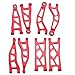 POLANTA Aluminum Alloy Front Rear Upper Lower Swing Arms Upgrade Parts for ARRMA 118 Granite GROM114 Typhon GROM Red - Image 2