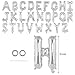 YOTHORN 26 Pcs Silver Letter Balloons16 Inch Foil Alphabet Letter BalloonsLetter AZ Balloon Banner Custom Phrase Balloon for Birthday Party Wedding Anniversary Decoration Silver 26pcs - Image 4