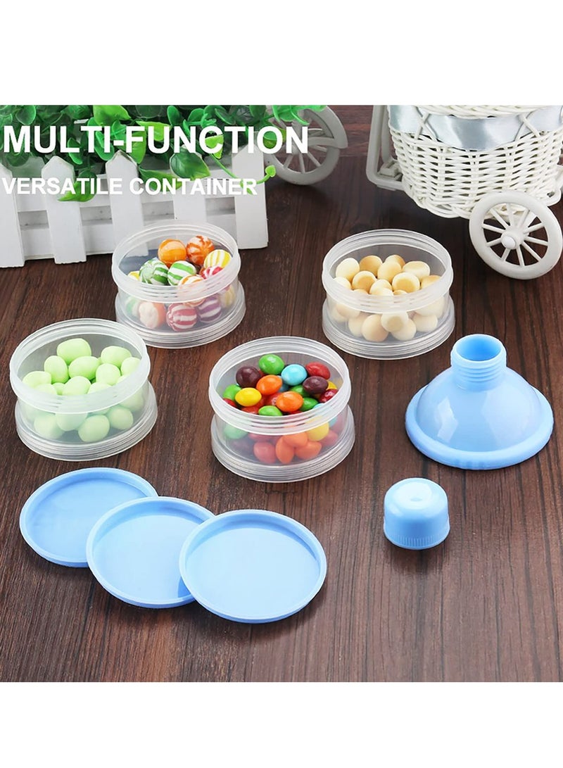 SYOSI Milk Powder Container, Baby Portable Formula Storage Dispenser Makeup Blue 4 Layers Food Feeding Box - Image 5