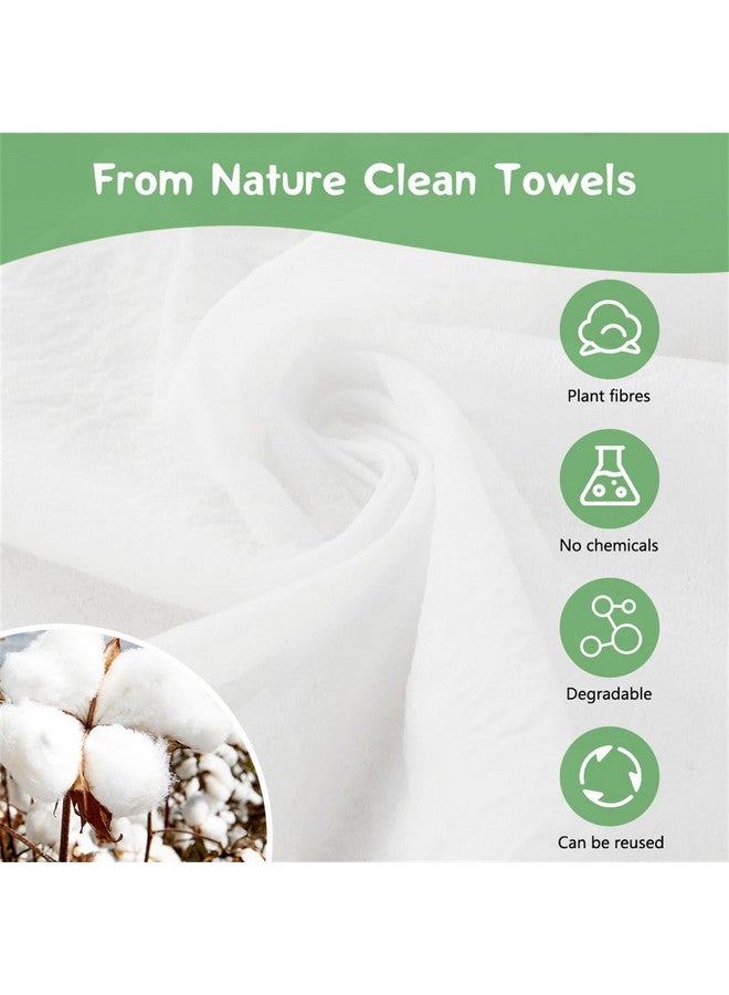 fancyou Compressed Towel Tabletsdisposable Face Compressed Towelsthicken Cotton Facial Tissuesdaily Clean Clothbiodegradable Towelwith Travel Wipes Case For Home/Camping/Outdoor(100 Count) - Image 2