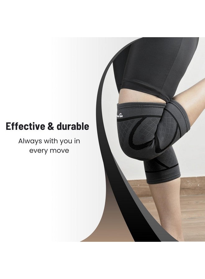 Wonder Care Pack Of 2 Knee Sleeve Knee Brace Compression Knee Sleeve For Men And Women Knee Support Running Knee Sleeve Workout Knee Sleeve Gym Hiking Sports Running Gym - Image 2