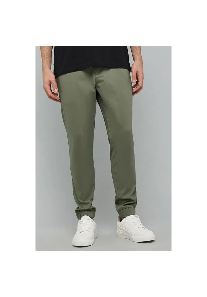 R&b Solid Jogger Pants with Drawstring Waist