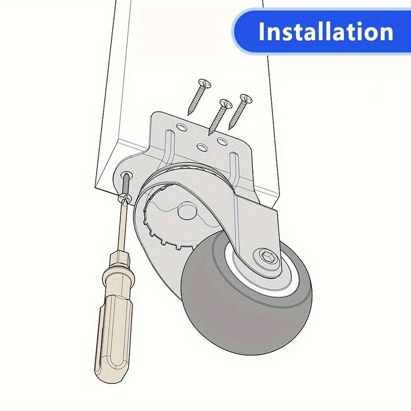 TPR L 1.5 بوصة عجلة L شكل كاستر أربعة أنشطة - Image 5