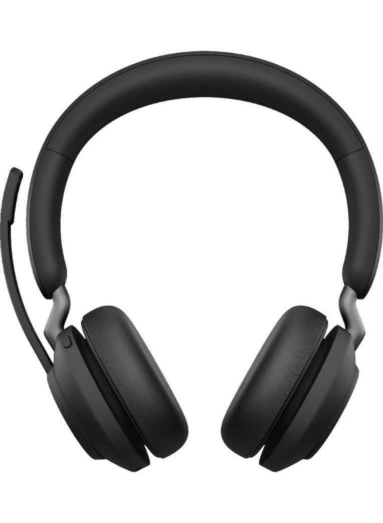 جابرا سماعة رأس ستيريو بلوتوث Evolve2 65 مع محول Link 380 USB-C، بطارية لمدة 37 ساعة، تقنية مكالمات بـ 3 ميكروفونات، عزل صوتي سلبي، ضوء مشغول، معتمدة من UC، سماعات مكتبية فوق الأذن | 26599-999-899 - Image 2