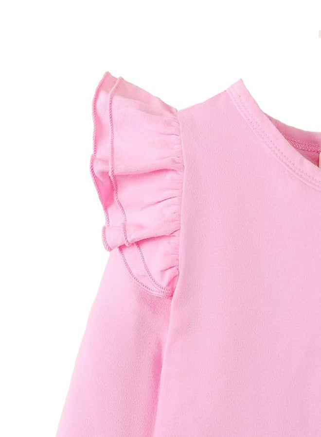 CM-Kid Toddler Valentines T-Shirt Baby Girls Pink Pullover Tees Crewneck Long Sleeve Tops for Girl Winter Shirts Clothes 3-4 Years - Image 5