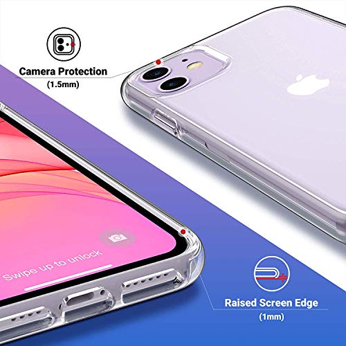 ULAK Clear Case Compatible with iPhone 11 6.1-Inch 2019, Transparent Thin Slim Protective Phone Cover - Image 3