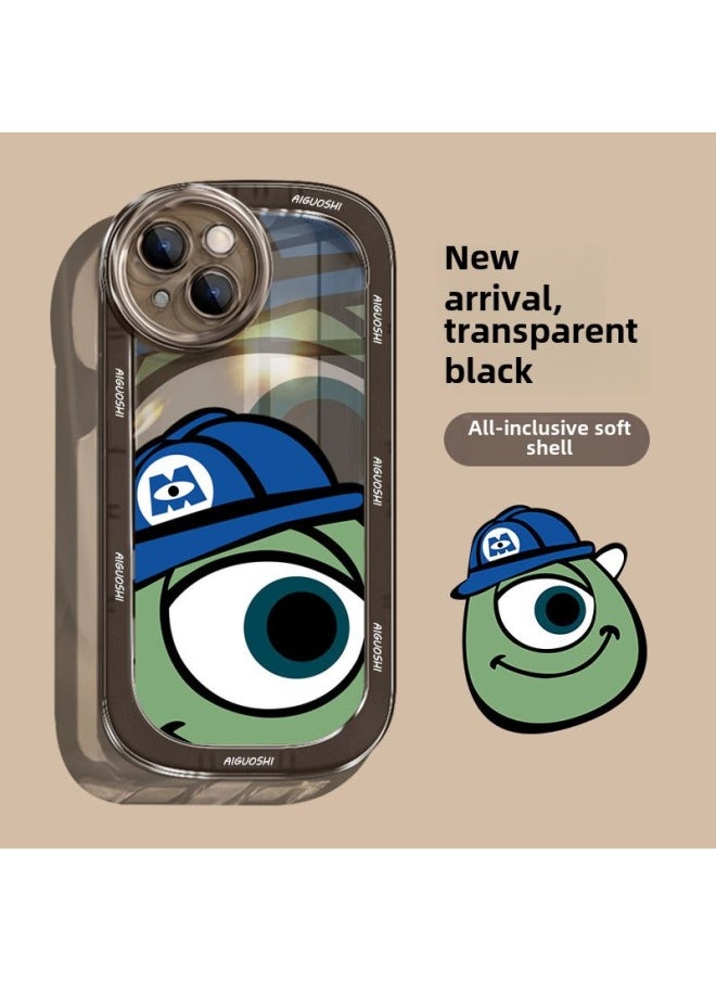 جراب هاتف Apple 15 المحمول iPhone14promax 13mini سيليكون شامل 12 مقاوم للسقوط 11pro جديد - اللون: أسود - 2001 Monster - الطراز المطبق: iPhone 15 Plus