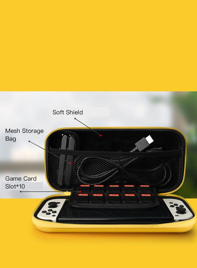 Pokémon Themed Pattern 3D Shape Pikachu Zippered Storage Bag for Nintendo Switch/Switch OLED,Protective Portable Carry Case with 10 Game Card Slots, Portable Travel Carry Cover for Switch/Switch OLED  - Image 4