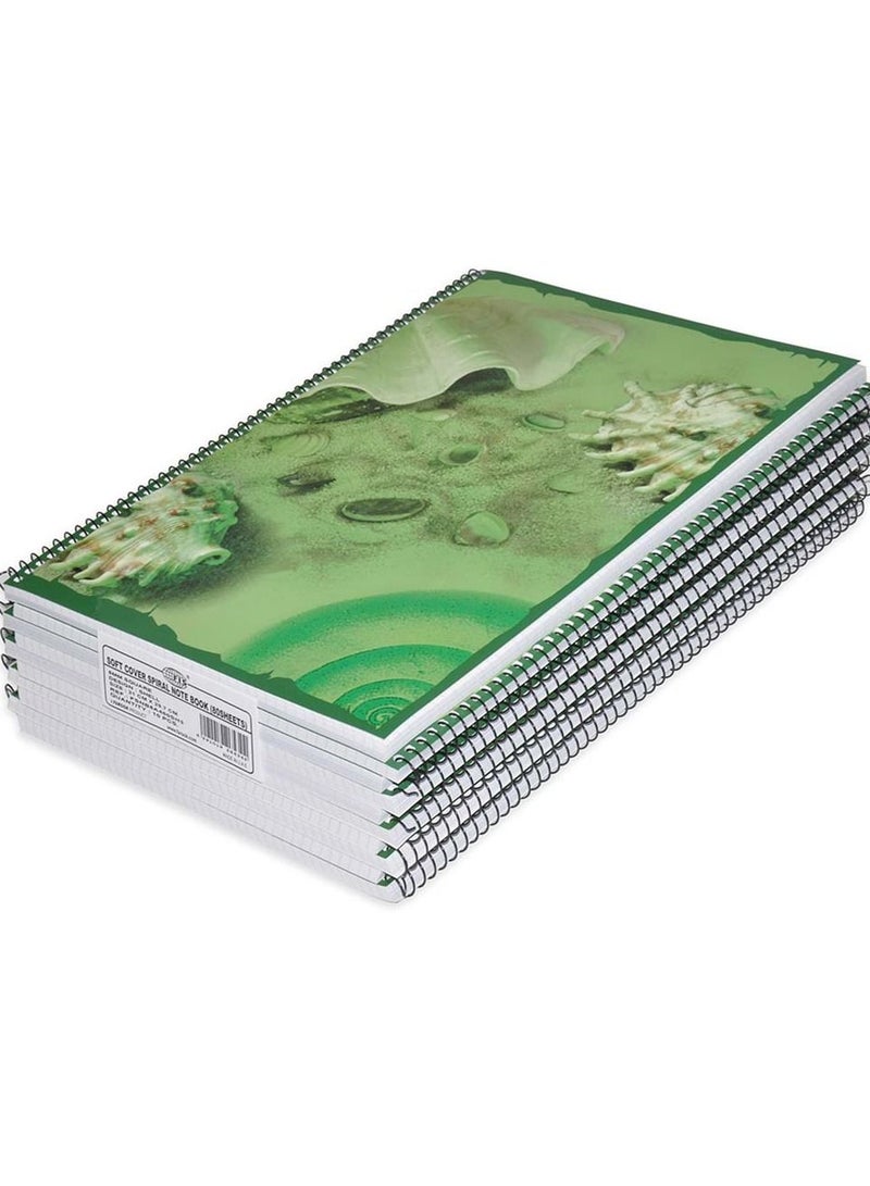 FIS 10-Piece FIS Spiral Notebook Soft Cover A4, 5mm Square, 80-Sheets - FSNB5A480SH3 - Image 1