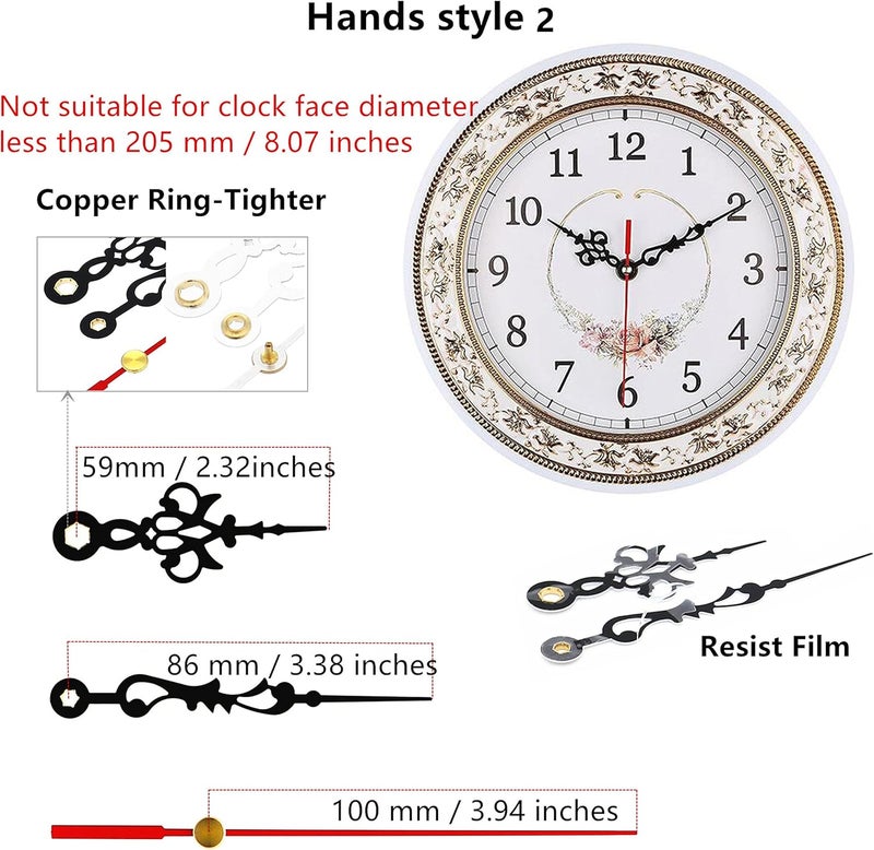TIKROUND Original Youngtown 12888 Pendulum Clock Movement with 3 Sets of Hands 13.5mm (17/32 inch) Shaft Length 5.5mm (7/32 inch) Thread Length. - Image 5