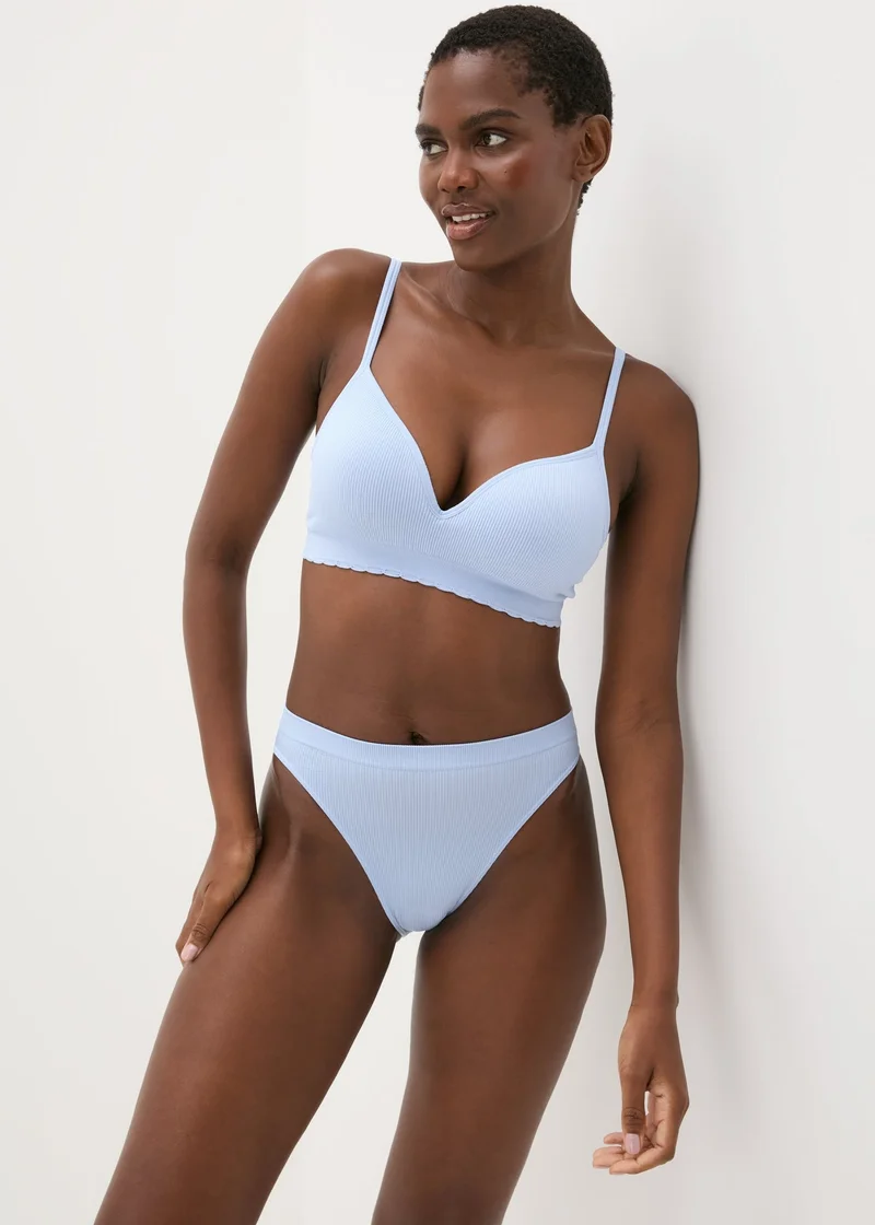 Matalan Blue Seamless High Leg Knickers