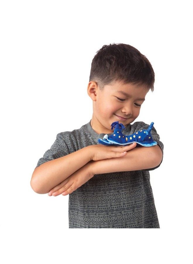 Folkmanis - Mini Blue Nudibranch Finger Puppet - Image 1