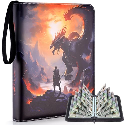 JoyHood Card Binder for MTGYGOPTCG Cards Holds 900 Cards Trading Card Holder with Sleeves Game Collection Card Album Gifts for BoysGirls - Image 1