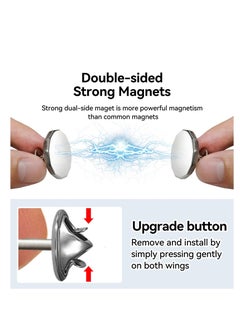 Excefore 20 Pairs Curtain Magnets Closure, Magnetic Shower Curtain Weights, Curtain Weights Magnets with Back Tack, Prevent Curtain Liner from Blowing Around, Work for Drapery, Flag, Tablecloth  - Image 5