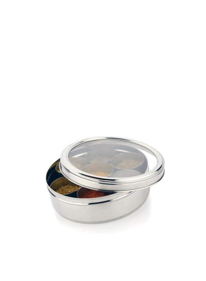 Generic Foliam Stainless Steel Silver 7 Spice Box  - Image 1