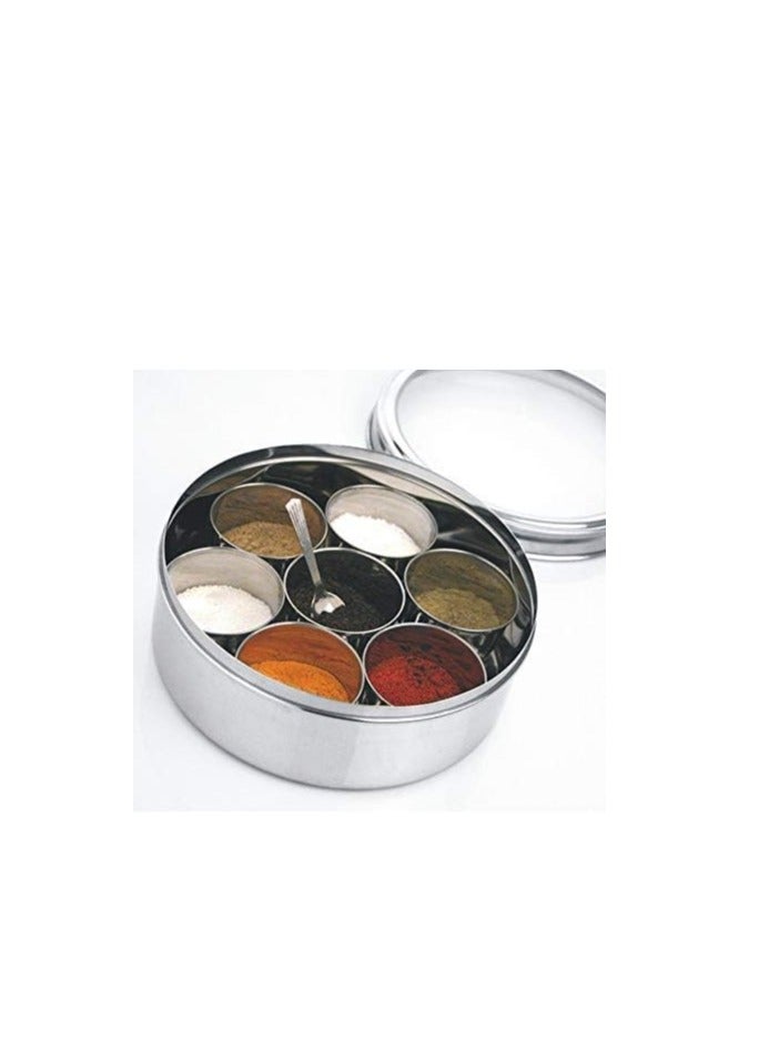 Generic Foliam Stainless Steel Silver 7 Spice Box  - Image 2