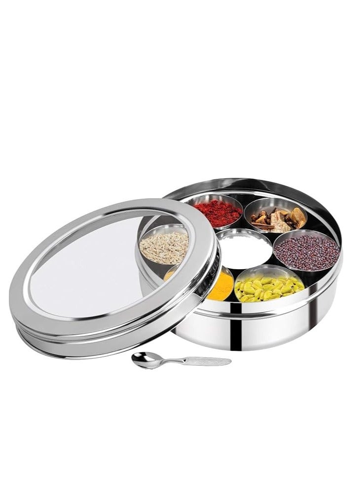 Generic Foliam Stainless Steel Silver 7 Spice Box  - Image 3
