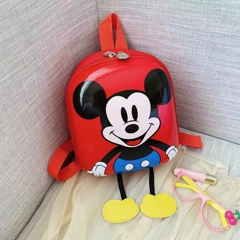 Kids Mini Cartoon Backpack 1-3 Years Red square shell Mickey 