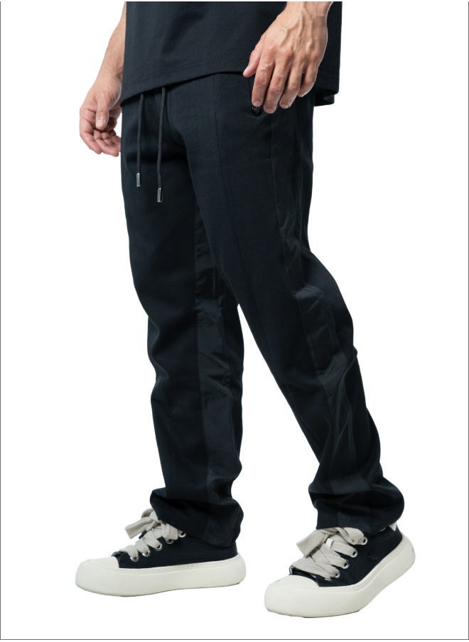 تنجيم سكواد تانجيم سكواد - بنطلون جوجر مخطط أسود - Image 1