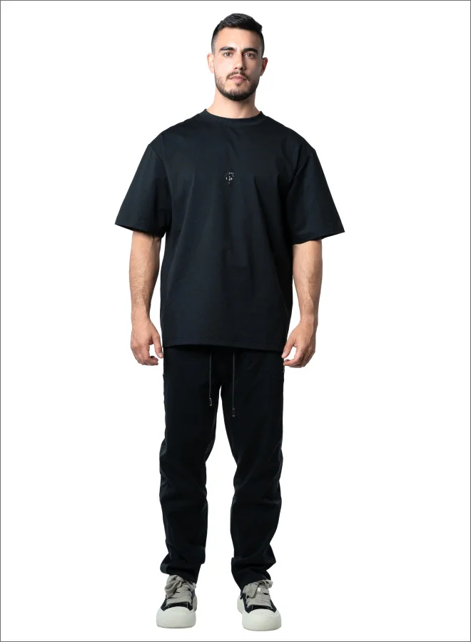Tanjim Squad TANJIM SQUAD - STRIPPED JOGGERS BLACK