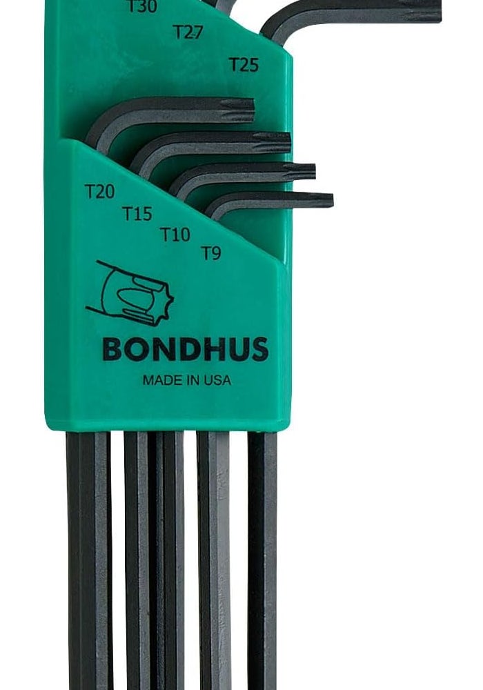 Bondhus 31834 Long Length Star-Tipped L-Wrenches Set, 8 Pieces (T9-T40) - Image 1