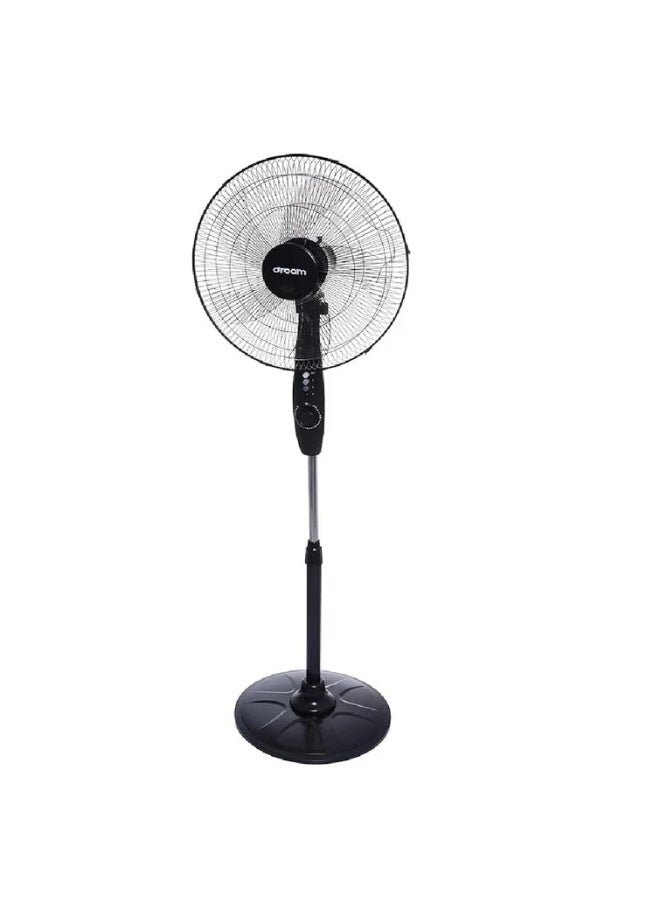 Dream Stand Fan, 18 Inch, 5 Blades, DREAM 230 - Black