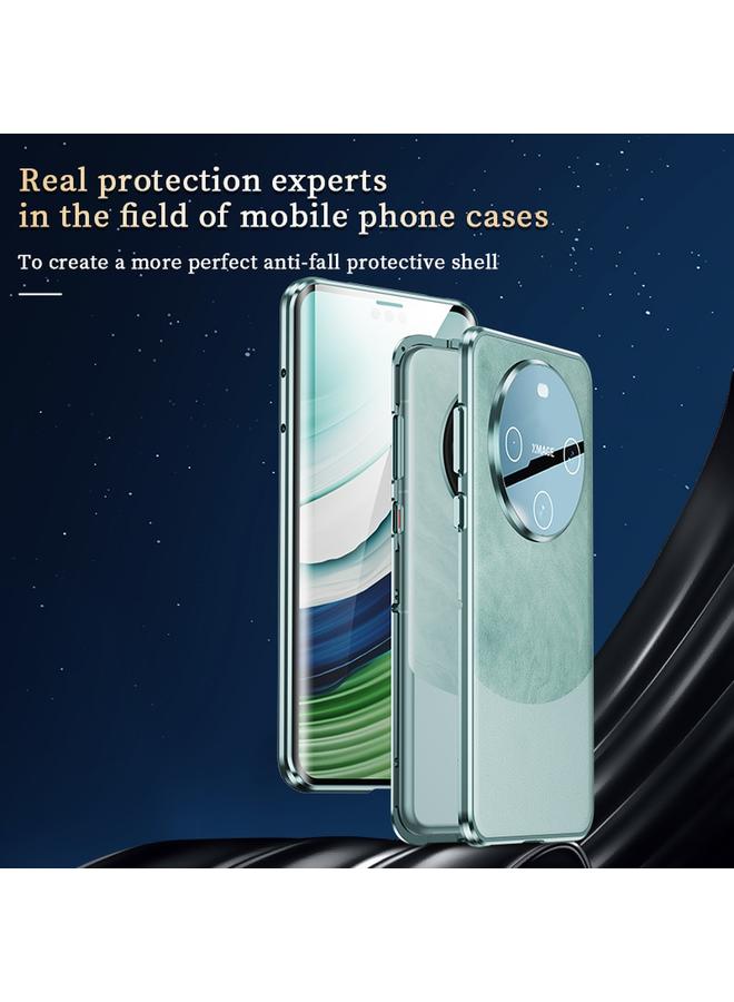 erorex Case For Huawei Mate 60 Pro+ Double-sided Plain Leather Glass Phone Case - Image 2