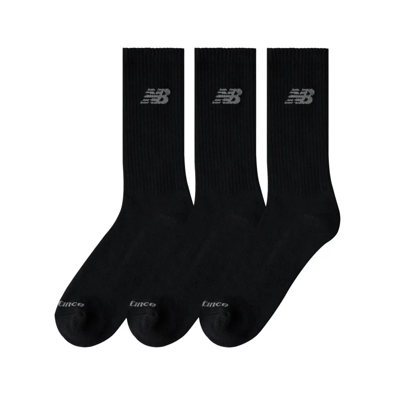 New Balance Black Unisex Performance Basic Crew 3 Pack  | Best Price UAE