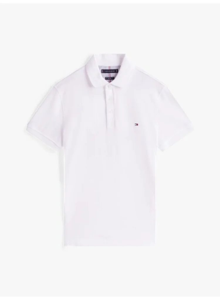 Tommy Hilfiger White 1985 Slim Fit Pique Polo Shirt for Men | Best Price UAE